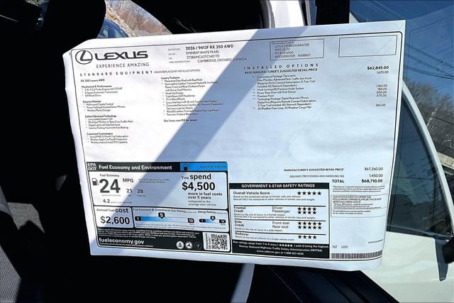 New 2026 Lexus RX 350 AWD image 14