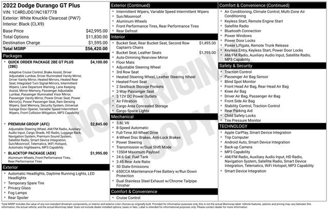 Used 2022 Dodge Durango GT image 6