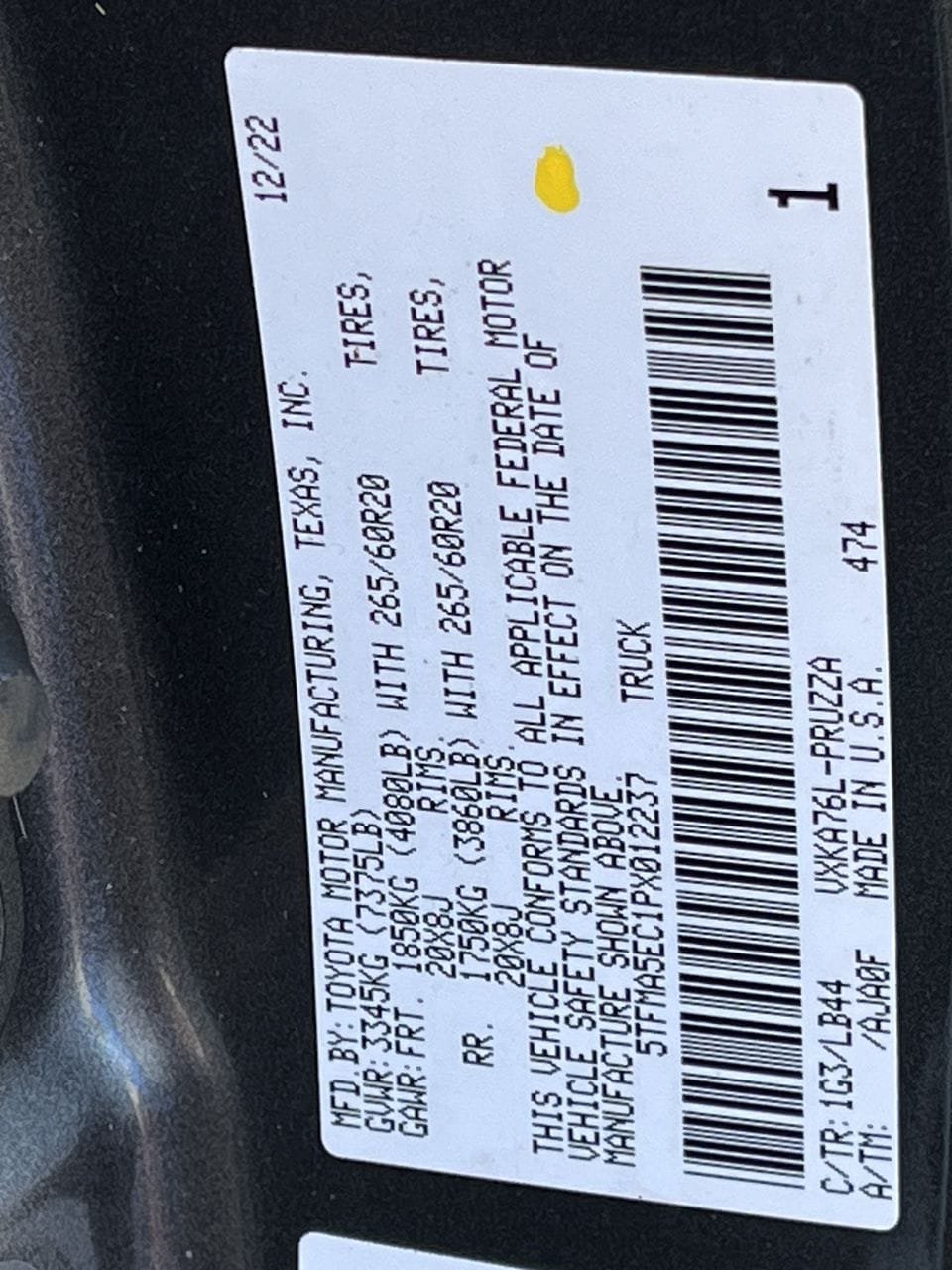 Used 2023 Toyota Tundra 1794 Edition AWD/4WD image 30