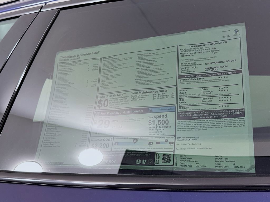 Used 2025 BMW X3 xDrive30i w/ Premium Package image 10