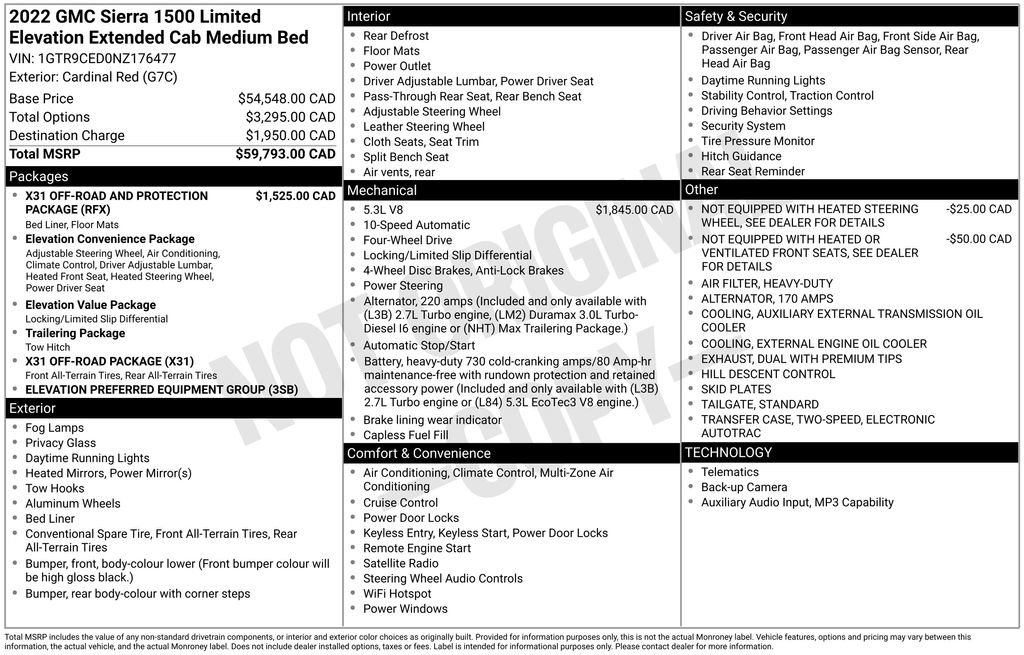 Used 2022 GMC Sierra 1500 Elevation AWD/4WD image 30