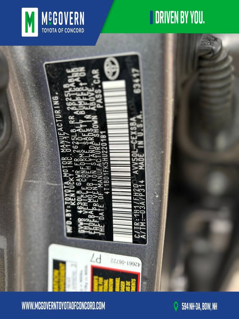 Used 2017 Toyota Camry SE w/ Moonroof Package FWD image 29