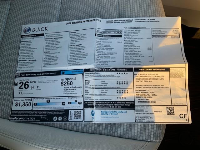 Used 2022 Buick Envision Preferred image 18