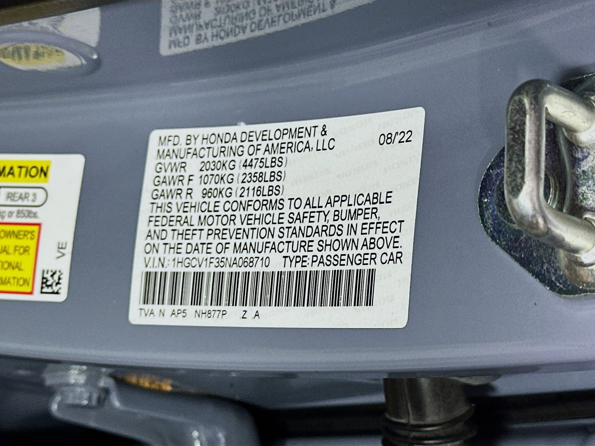 Certified 2022 Honda Accord Sport image 34