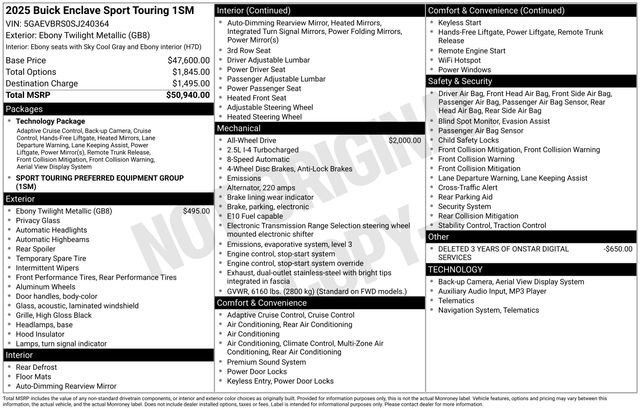 Used 2025 Buick Enclave Sport Touring image 7