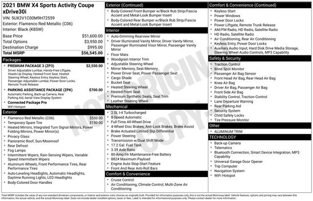 Used 2021 BMW X4 xDrive30i w/ Premium Package 3 image 29