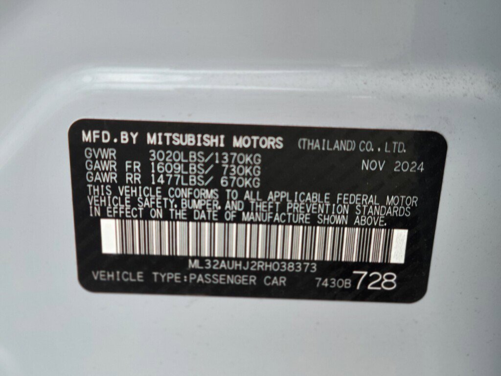 New 2024 Mitsubishi Mirage LE image 33