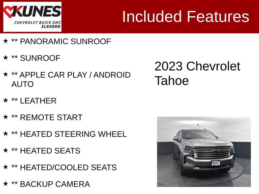 Used 2023 Chevrolet Tahoe High Country w/ Premium Package 2 image 2