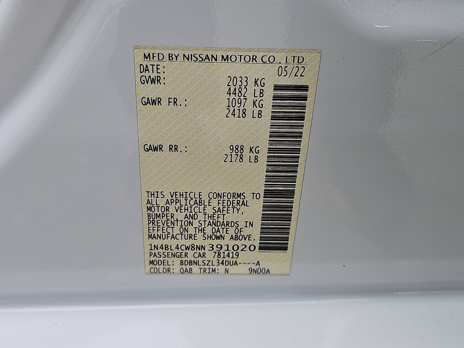 Certified 2022 Nissan Altima 2.5 SR image 26