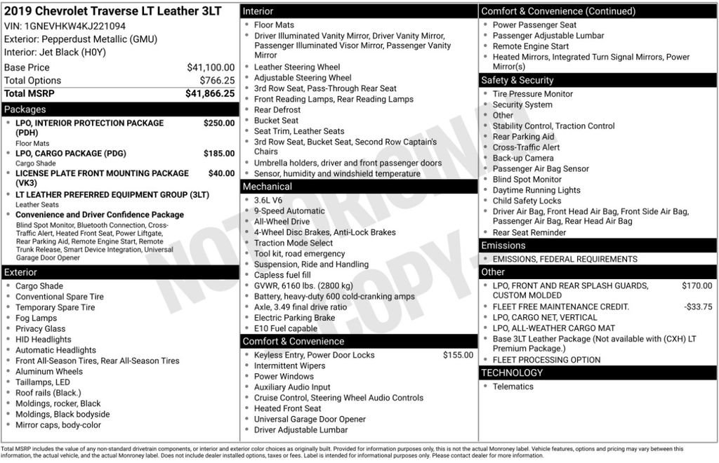 Used 2019 Chevrolet Traverse LT image 3