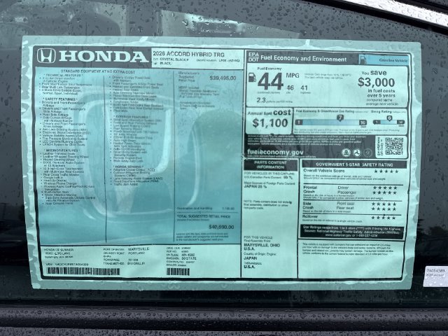 New 2026 Honda Accord Touring image 34