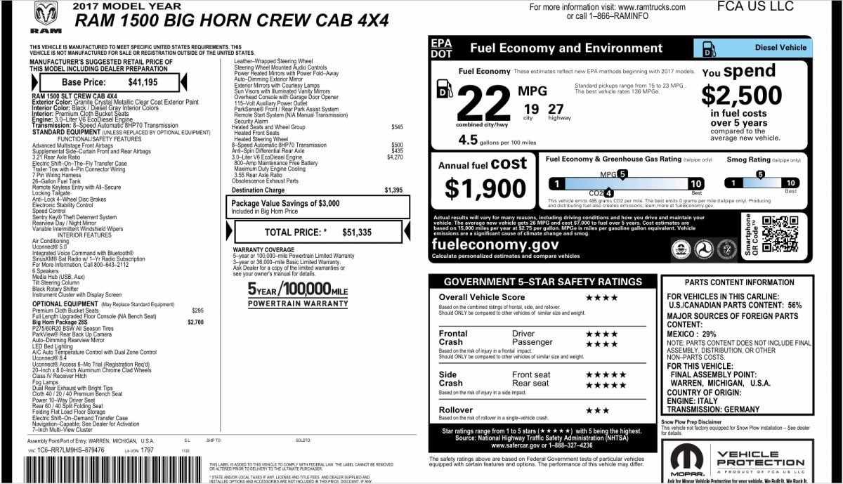 Used 2017 RAM 1500 Big Horn AWD/4WD image 14