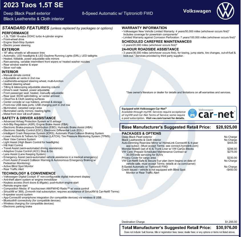 Used 2023 Volkswagen Taos SE FWD image 3