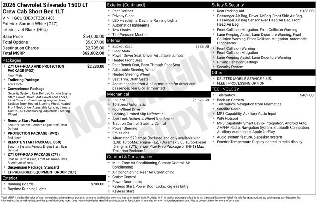 Used 2026 Chevrolet Silverado 1500 LT AWD/4WD image 28