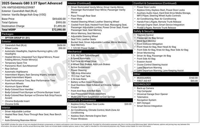 Used 2025 Genesis G80 3.5T Sport image 29