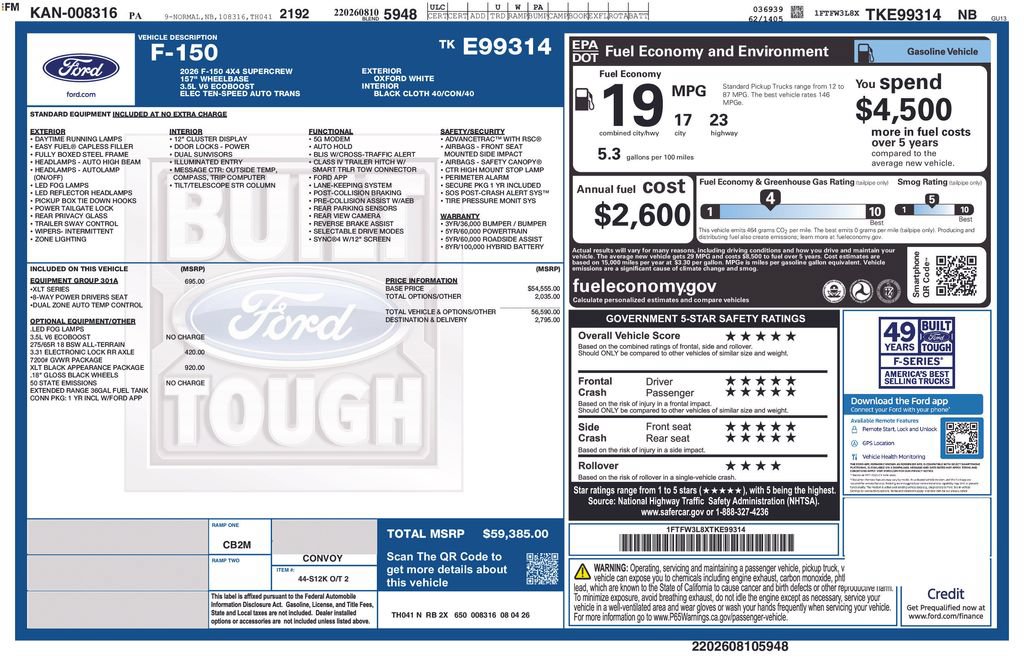 New 2026 Ford F150 XLT w/ XLT Black Appearance Package AWD/4WD image 6