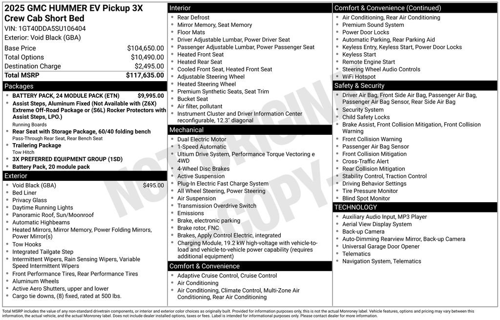 New 2025 GMC Hummer EV 3X w/ Battery Pack, 24 Module Pack AWD/4WD image 56