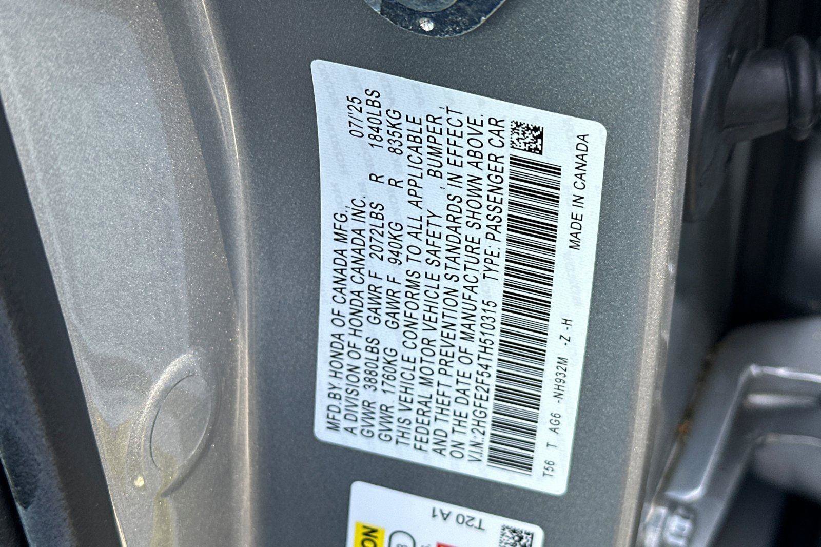 Certified 2026 Honda Civic Sport image 31