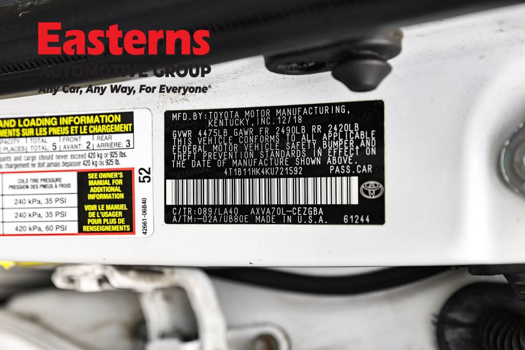 Used 2019 Toyota Camry XLE w/ Carpet Mat Package FWD image 35