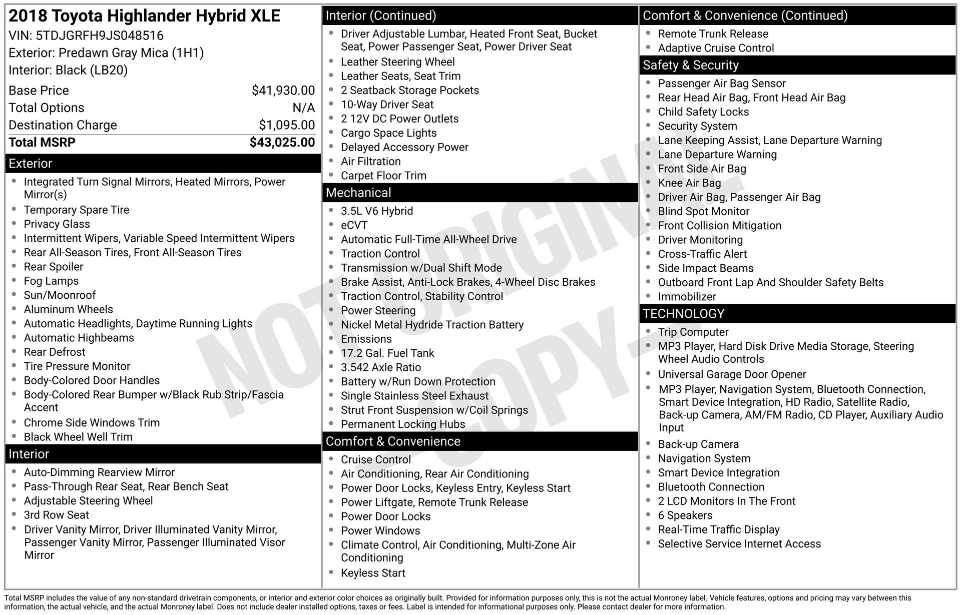 Used 2018 Toyota Highlander XLE AWD/4WD image 20