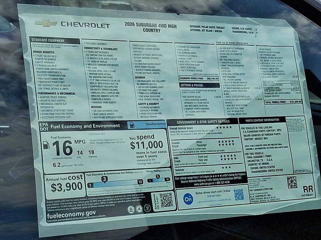 New 2026 Chevrolet Suburban High Country image 19