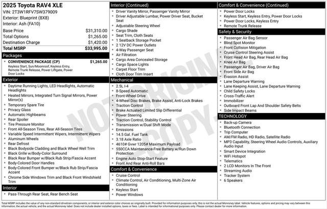 Certified 2025 Toyota RAV4 XLE w/ Convenience Package FWD image 2