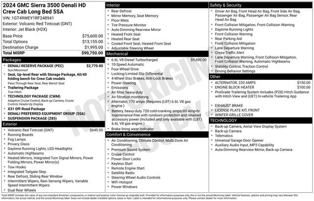 Used 2024 GMC Sierra 3500 Denali w/ Denali Reserve Package AWD/4WD image 36