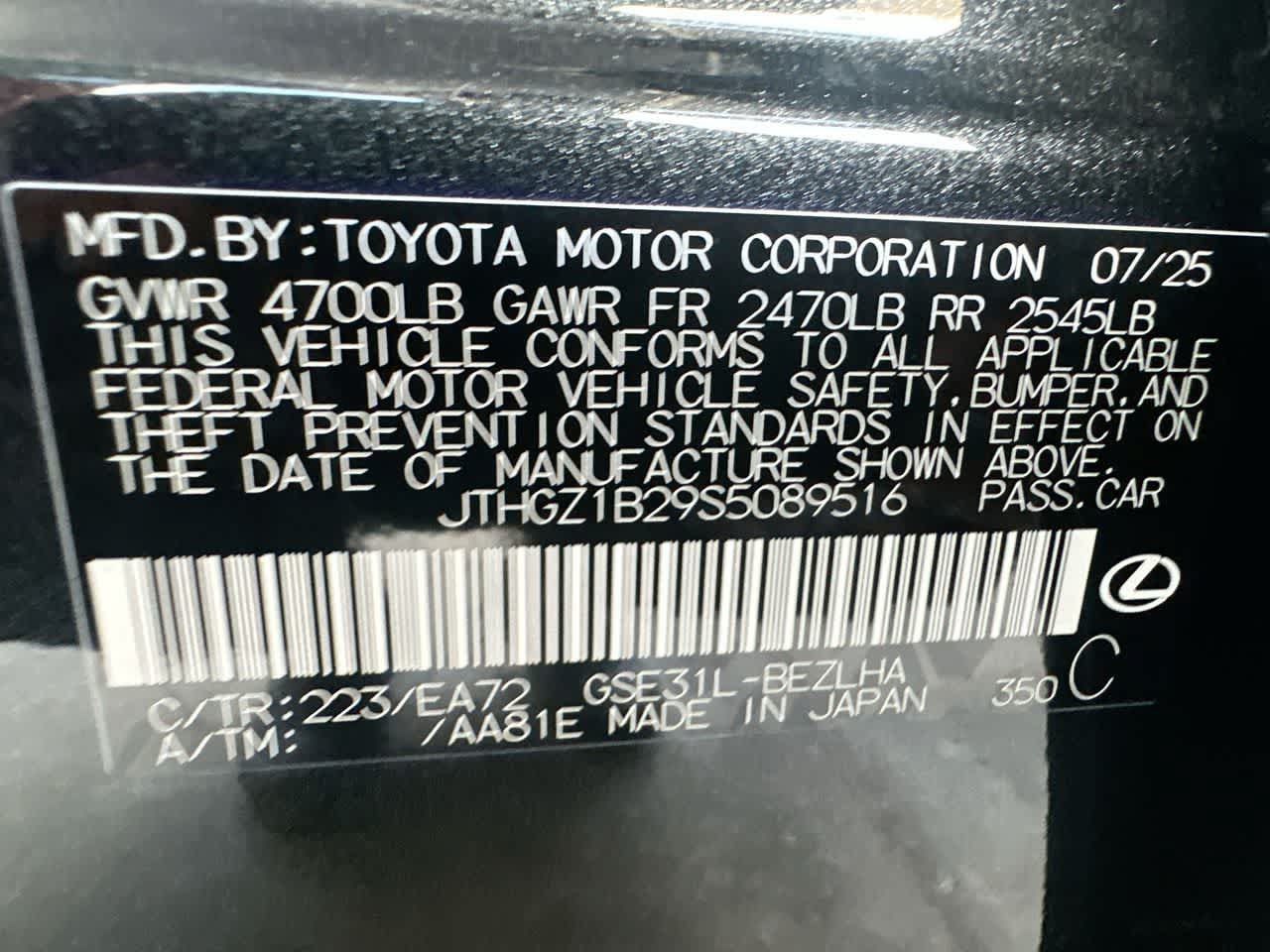 Used 2025 Lexus IS 350 F Sport w/ Accessory Package 2 RWD image 29