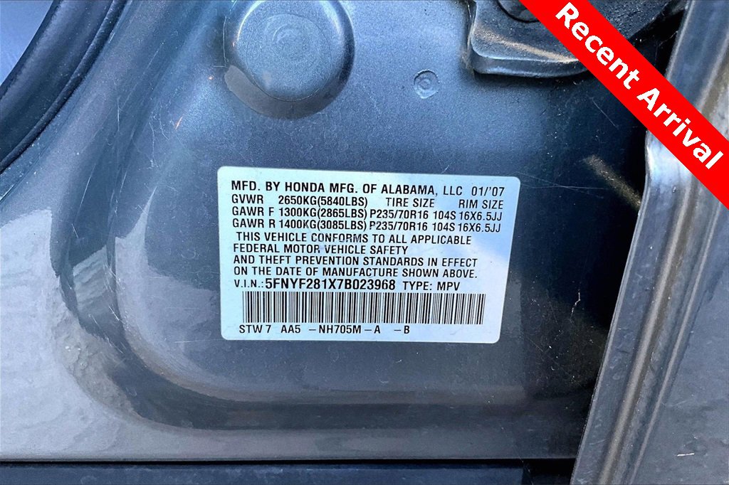 Used 2007 Honda Pilot LX image 9