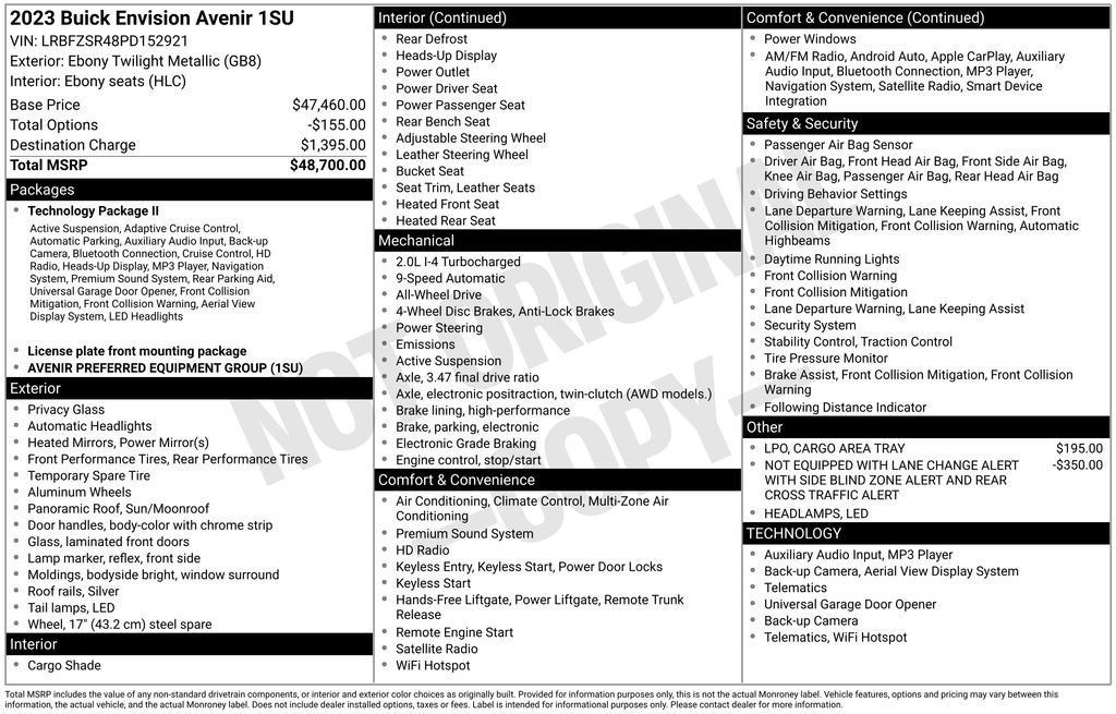 Used 2023 Buick Envision Avenir image 2