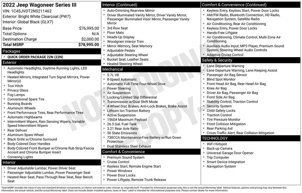 Used 2022 Jeep Wagoneer Series III image 15