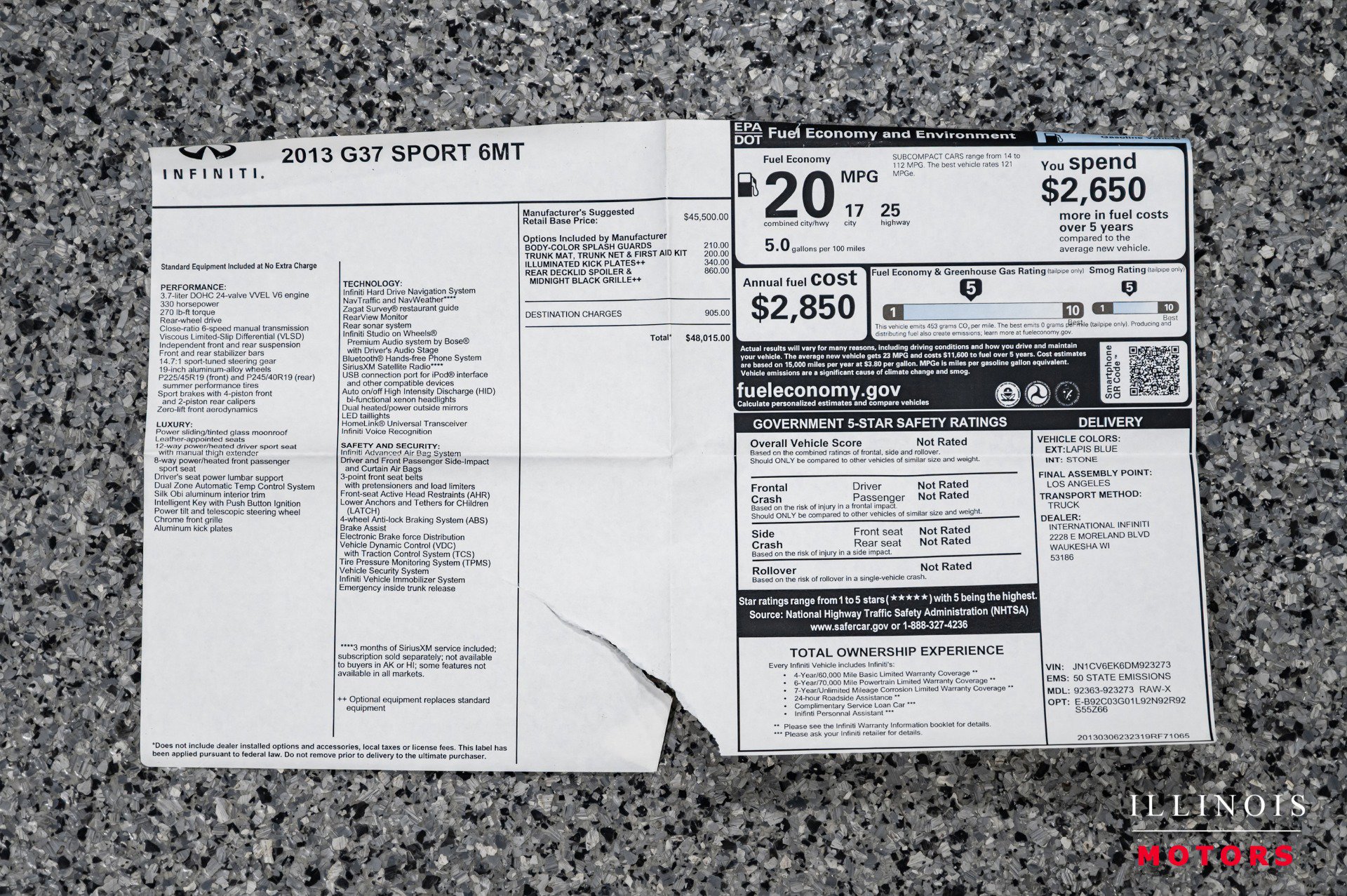 Used 2013 INFINITI G37 Sport image 45