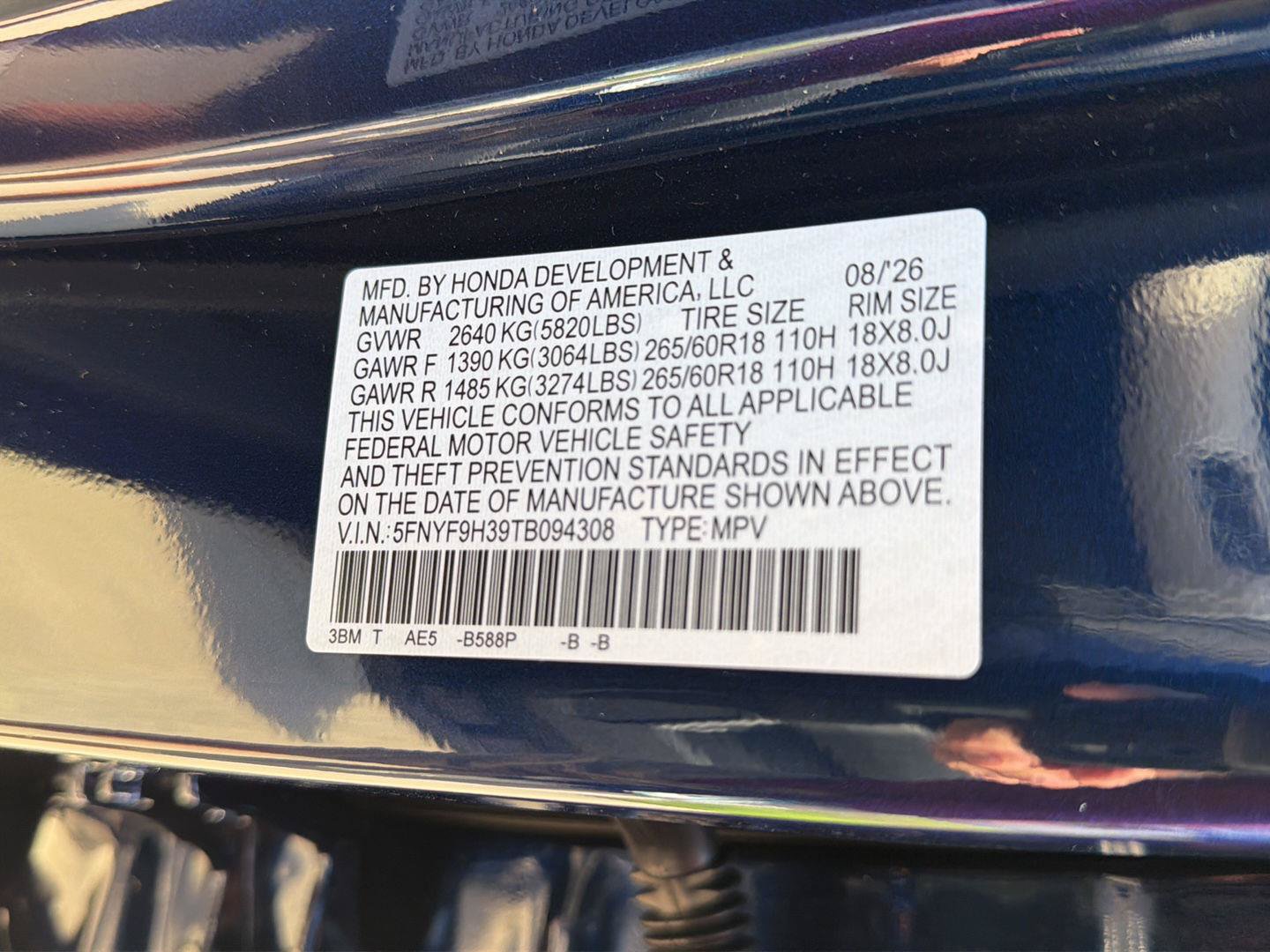 New 2026 Honda Passport RTL image 36