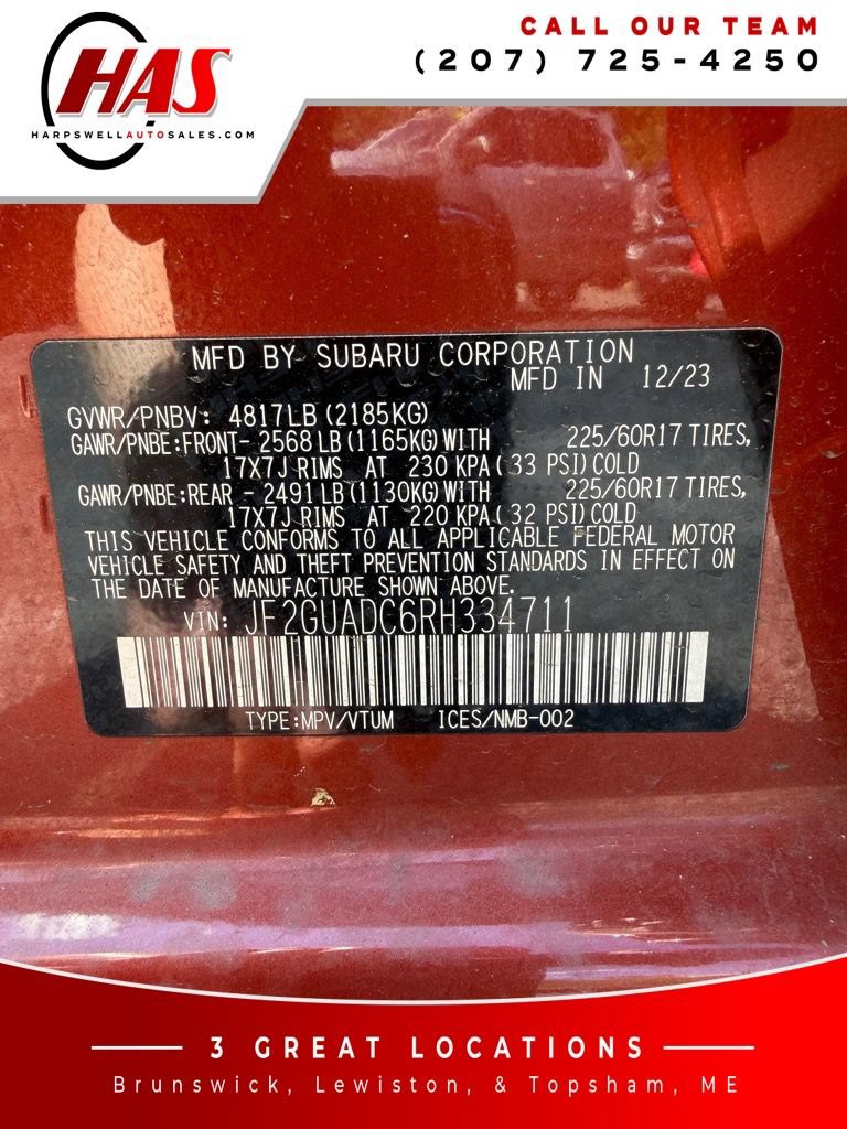 Used 2024 Subaru Crosstrek 2.0i Premium AWD/4WD image 16