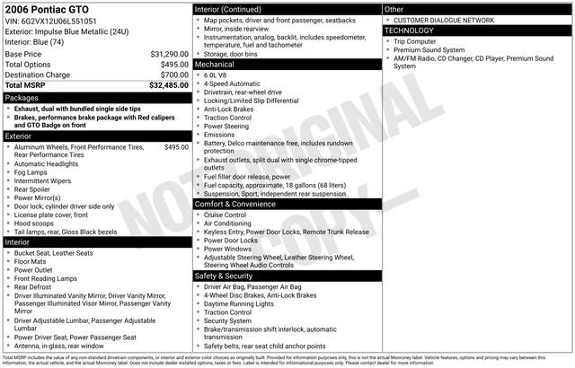 Used 2006 Pontiac GTO image 29