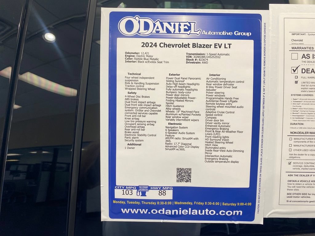 Used 2024 Chevrolet Blazer EV LT AWD/4WD image 25