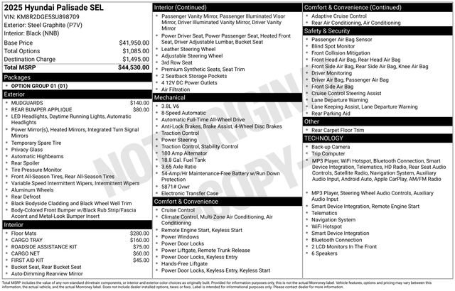 Used 2025 Hyundai Palisade SEL AWD/4WD image 21