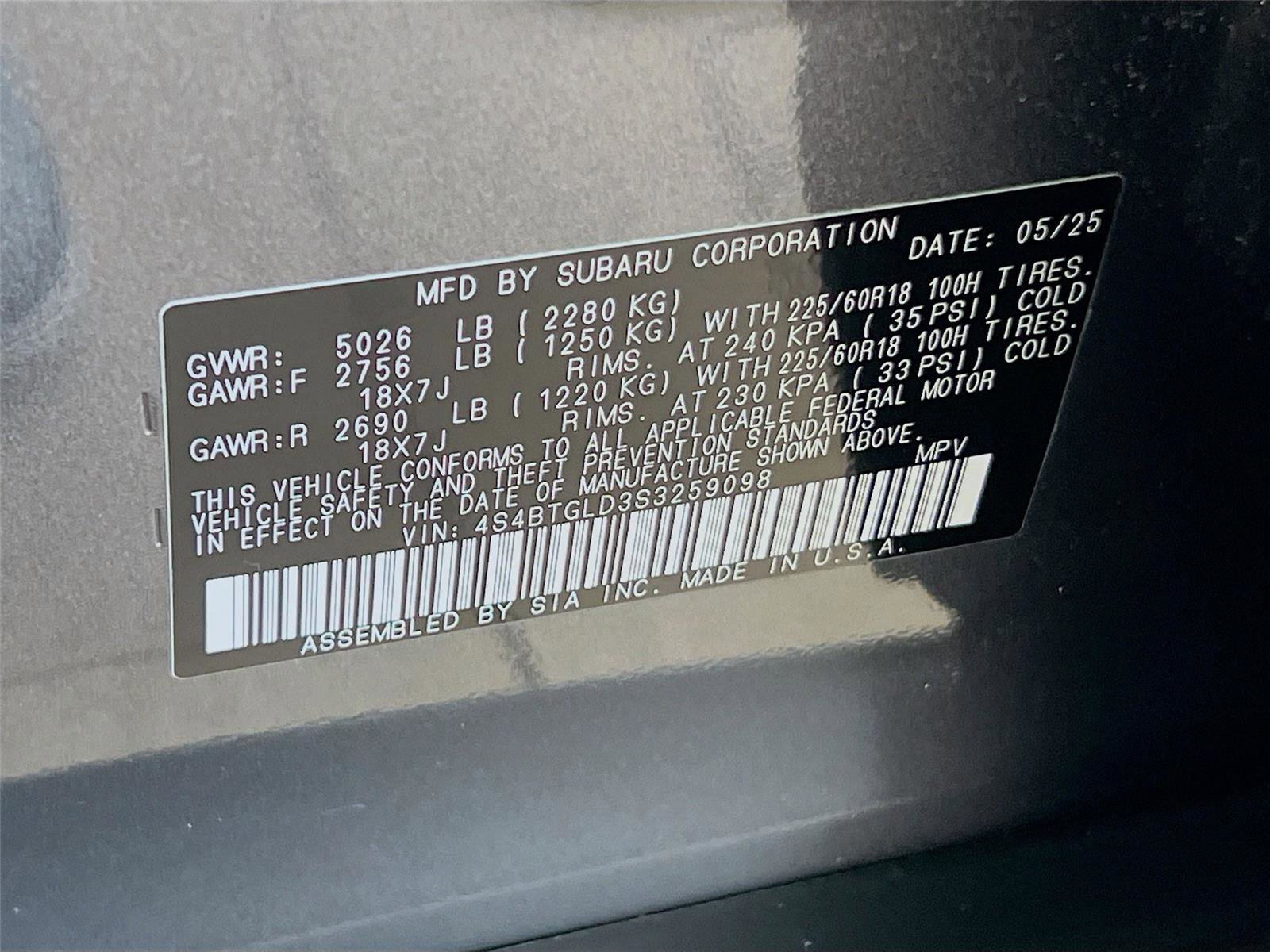 Certified 2025 Subaru Outback Onyx Edition XT image 36