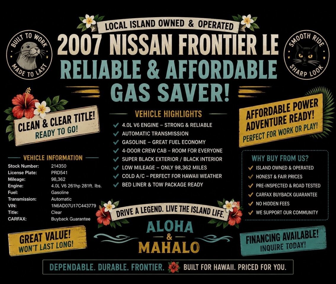 Used 2007 Nissan Frontier SE w/ SE Value Truck Pkg RWD image 11