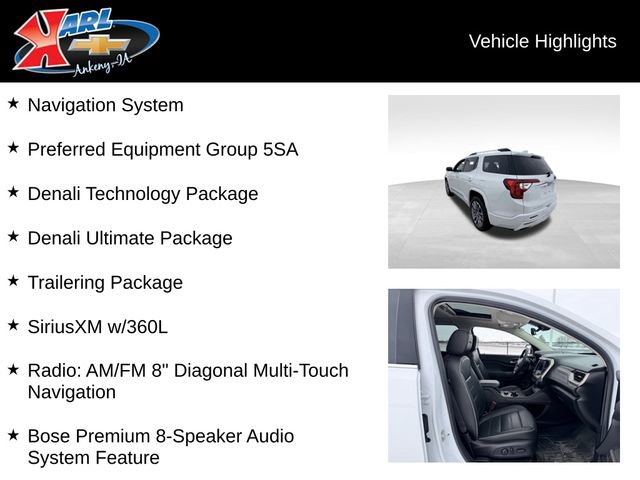 Certified 2023 GMC Acadia Denali w/ Denali Ultimate Package image 2