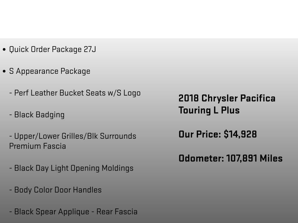 Used 2018 Chrysler Pacifica Touring-L Plus w/ S Appearance Package FWD image 6