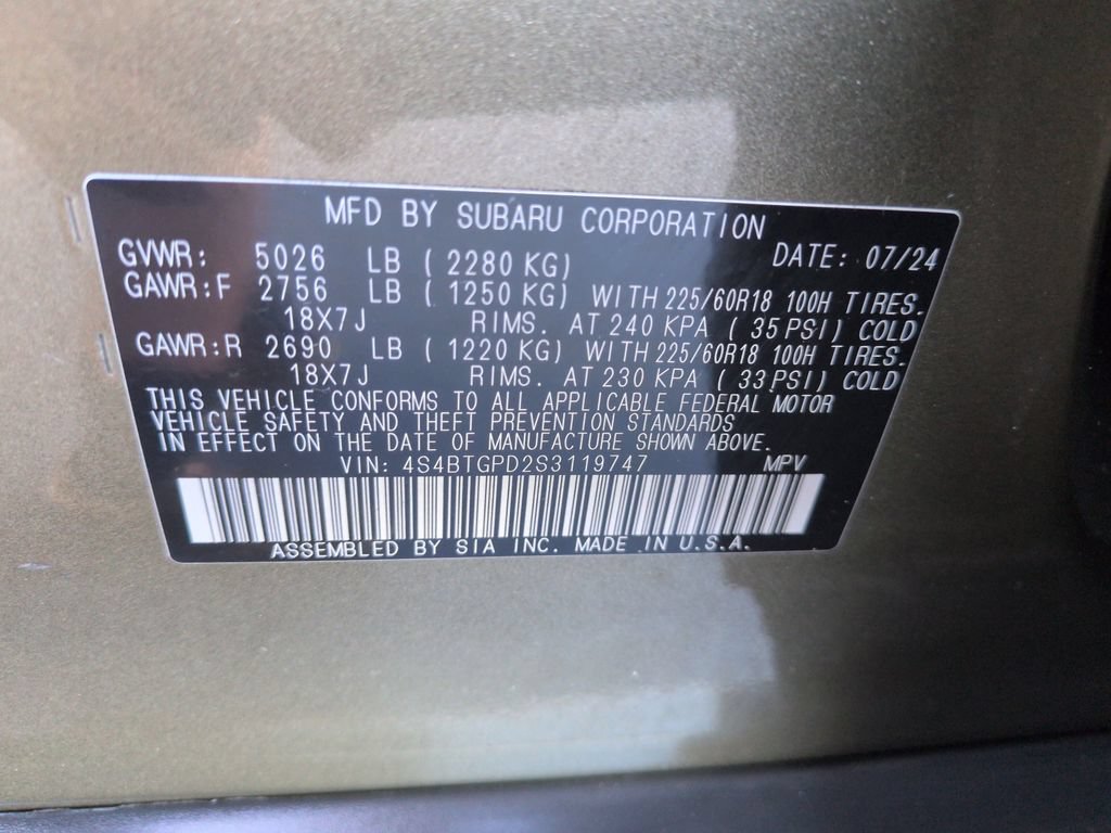 Used 2025 Subaru Outback Touring XT w/ Popular Package #2 AWD/4WD image 29