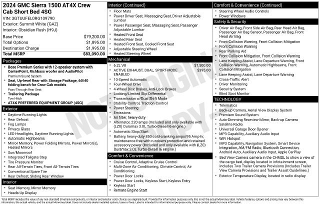 Used 2024 GMC Sierra 1500 AT4X AWD/4WD image 6