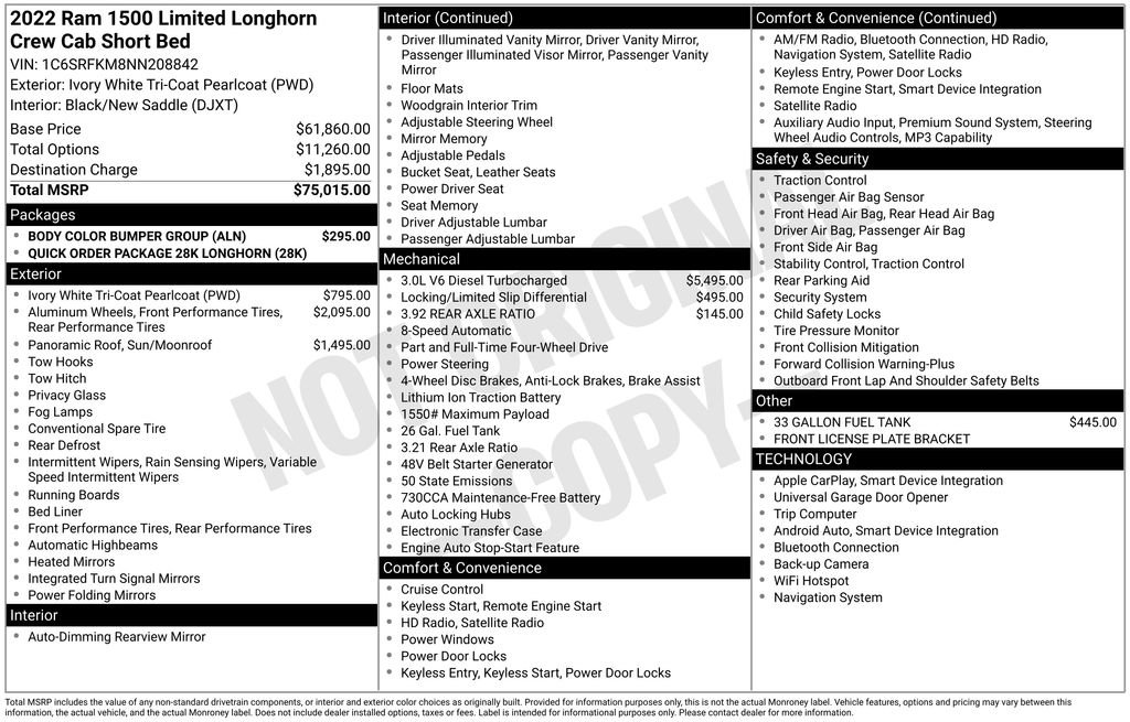 Used 2022 RAM 1500 Limited w/ Body Color Bumper Group AWD/4WD image 42