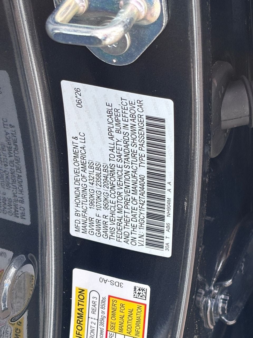 New 2026 Honda Accord SE image 24