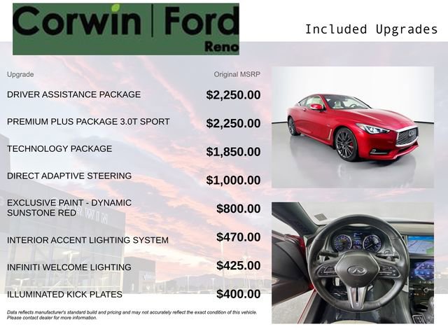 Used 2017 INFINITI Q60 Red Sport 400 image 3