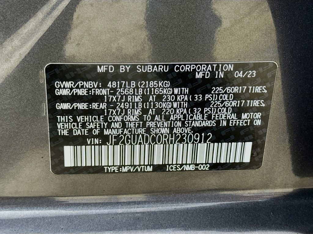 Certified 2024 Subaru Crosstrek 2.0i Premium AWD/4WD image 29
