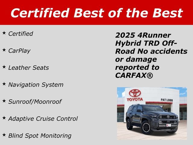 Certified 2025 Toyota 4Runner TRD Off-Road AWD/4WD image 40