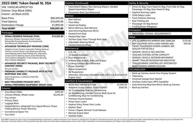 Used 2023 GMC Yukon XL Denali w/ Denali Reserve Package image 26