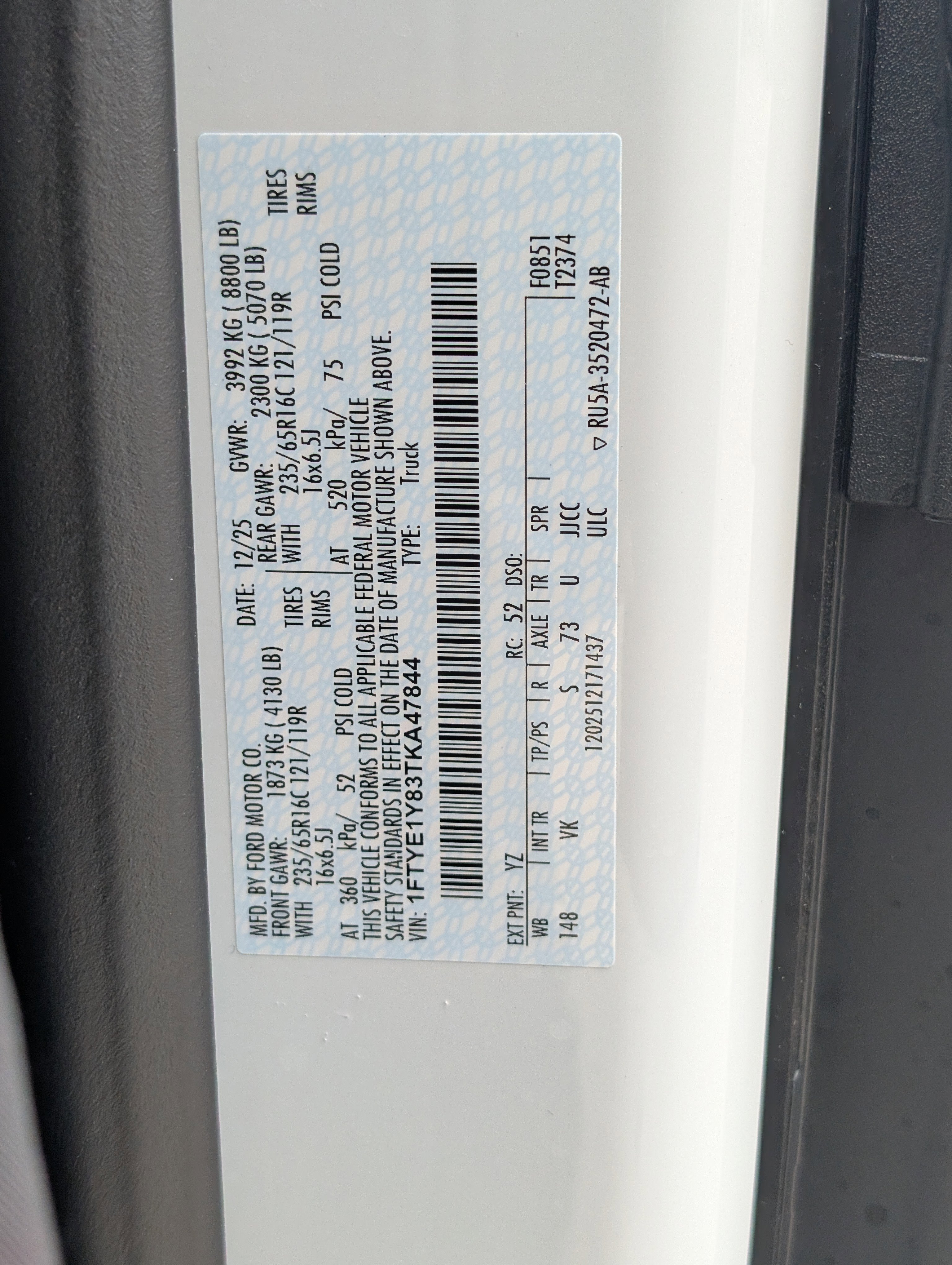 New 2026 Ford Transit 150 XL w/ Load Area Protection Package image 24